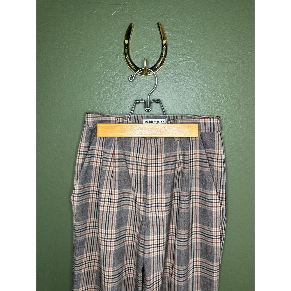 Reformation Mason High Waisted Pleated Wide Leg Trouser Pants Women's Size 2P